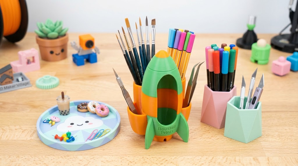 Desktop Pencil & Tool Holders