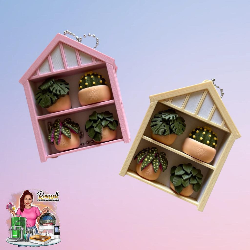 Mini Greenhouse Fidget Clicker Keychain – No Green Thumb Required!