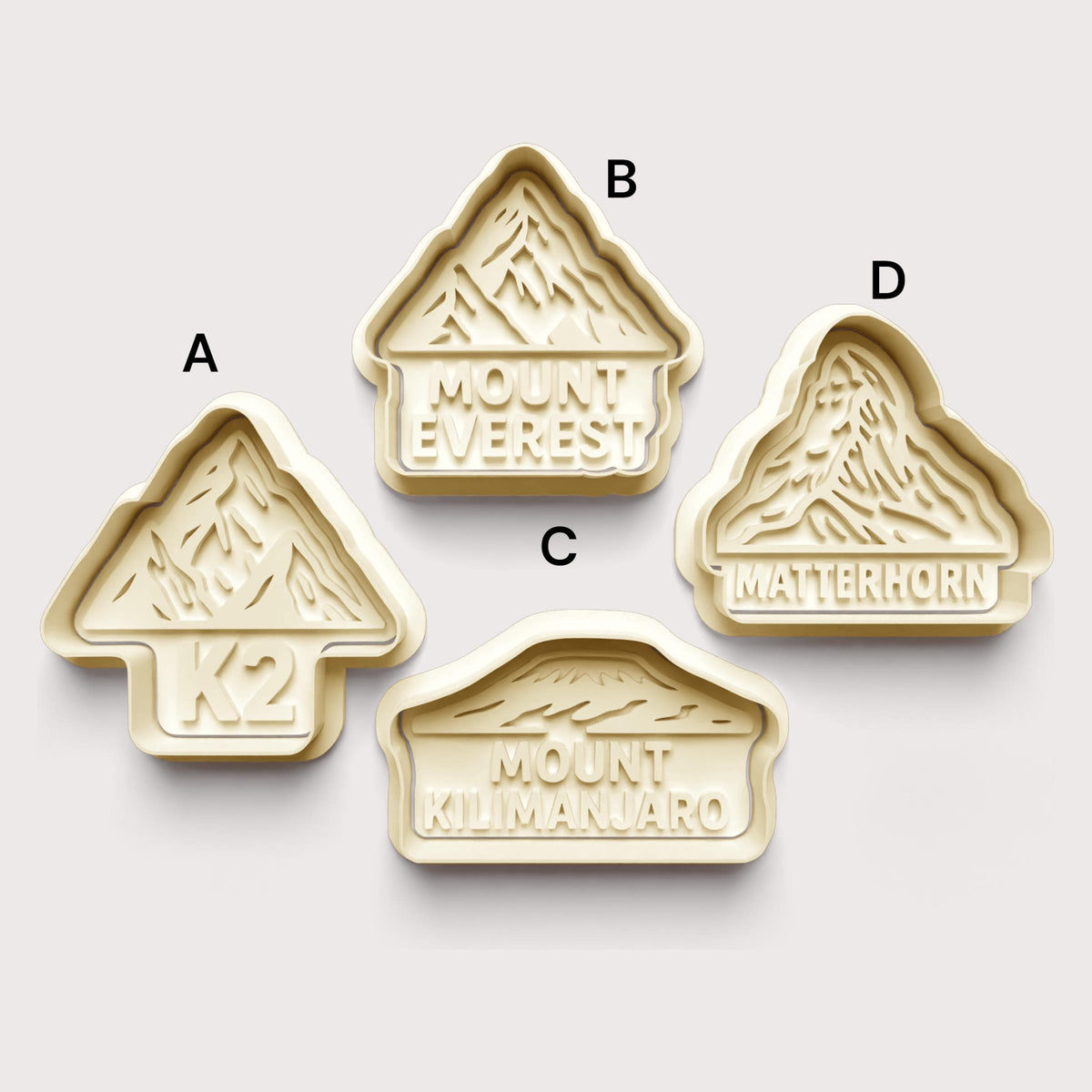Mountain Cookie Cutter: 3D Printed Fondant & Clay Cutter