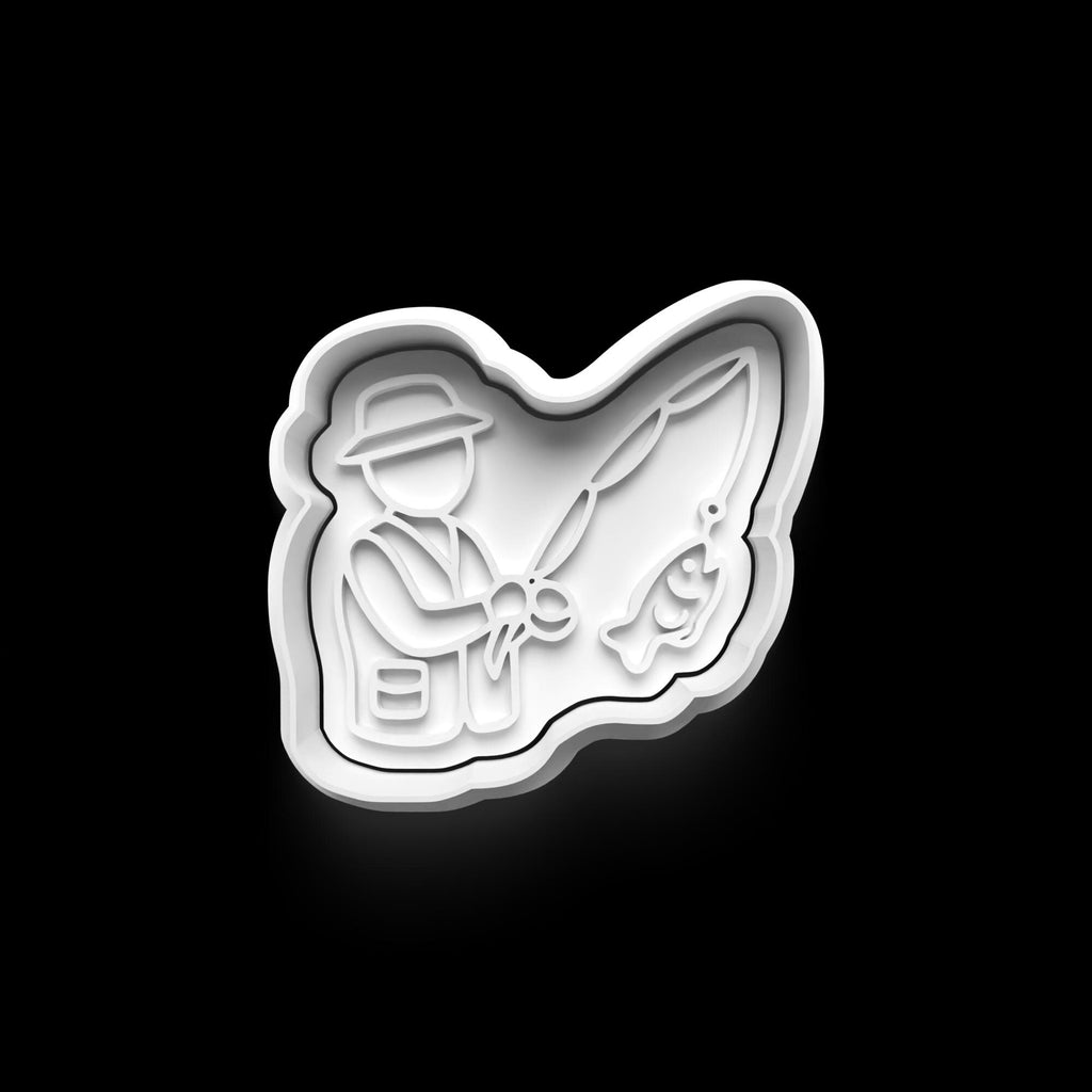 Fishing theme Cookie Cutter/ Clay Cutter: 3D Printed Fondant & Clay Cutter