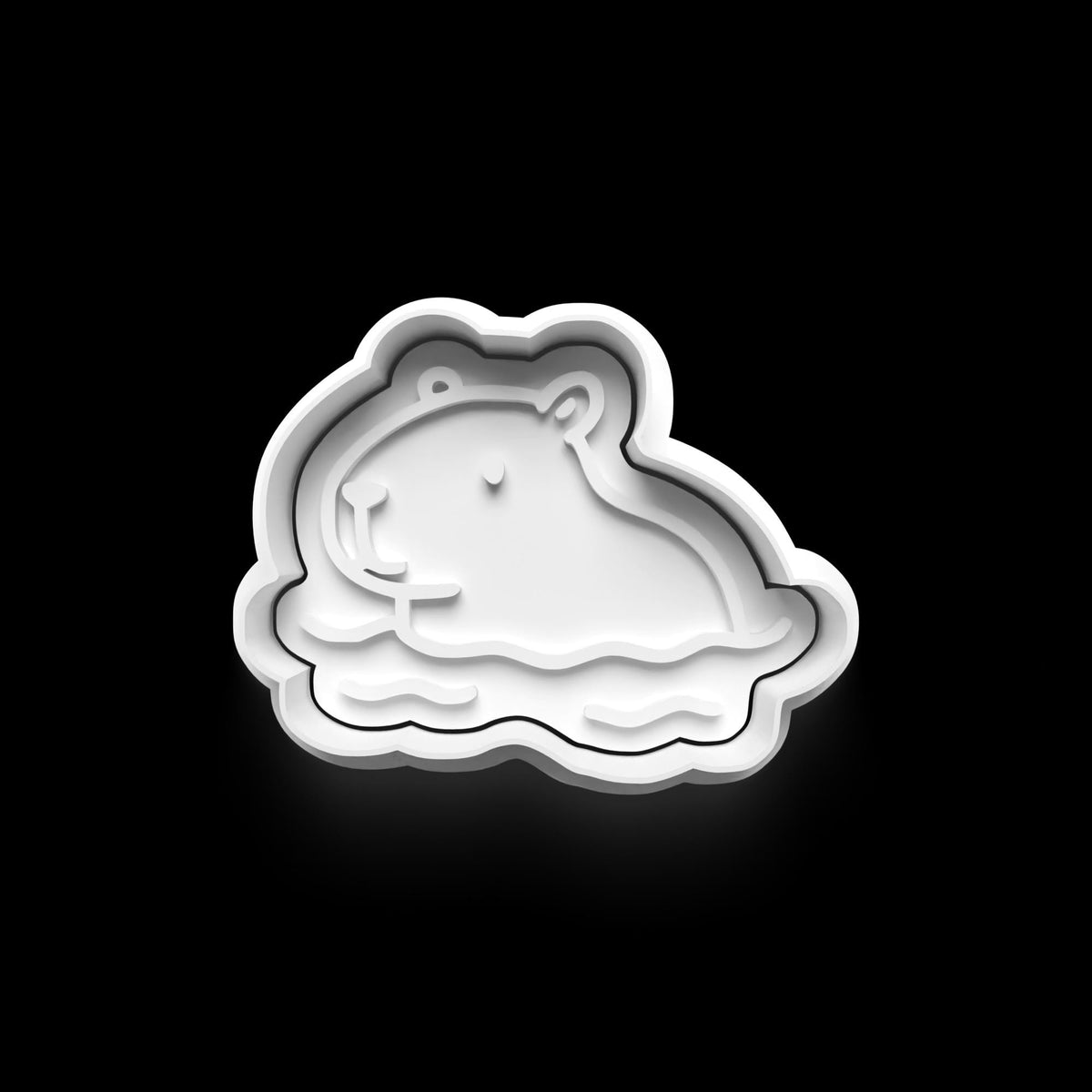 Capybara Cookie Cutter: 3D Printed Fondant Clay Cutter