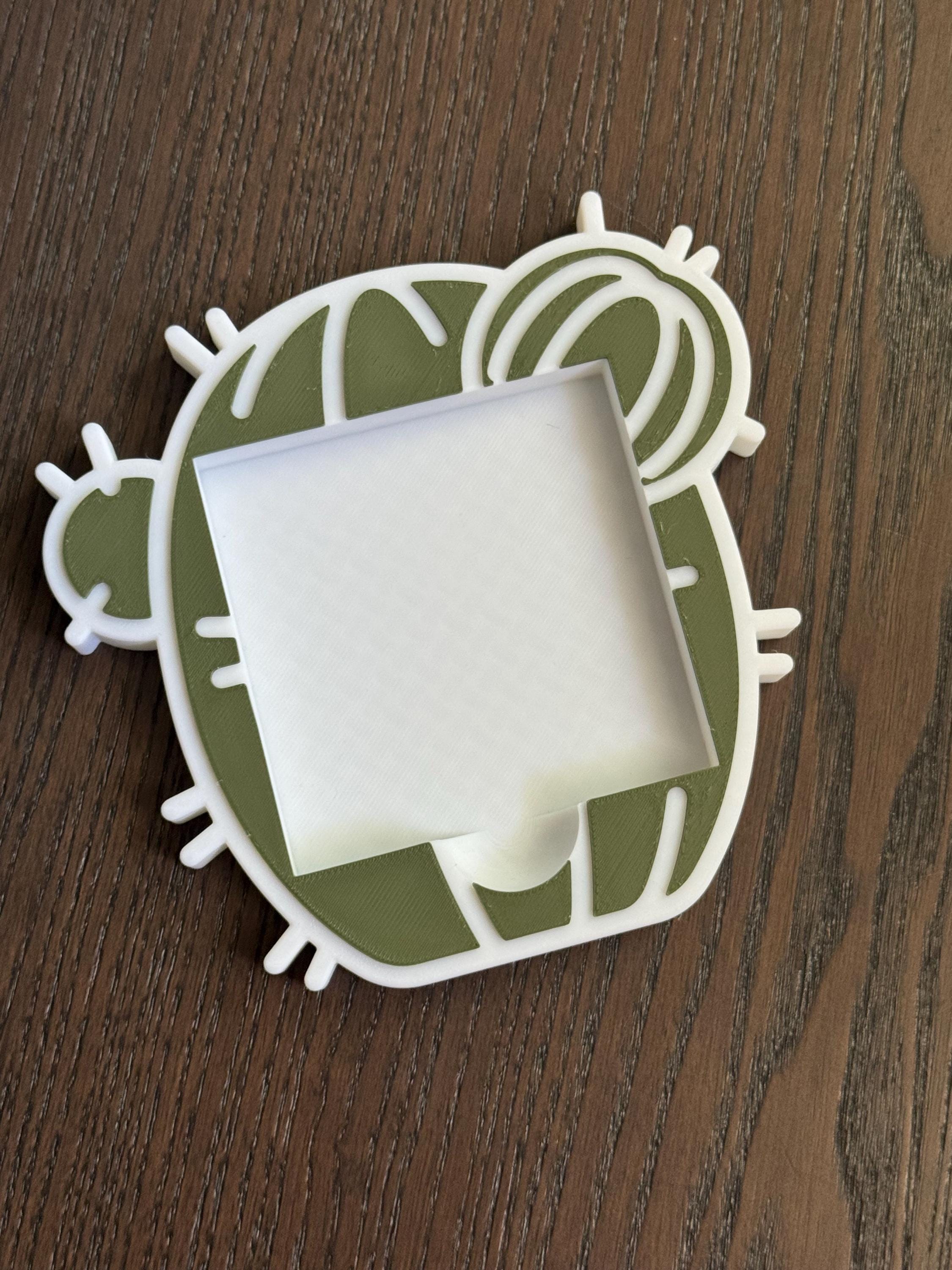 Cactus Sticky Note Holder 3d printed no resin added