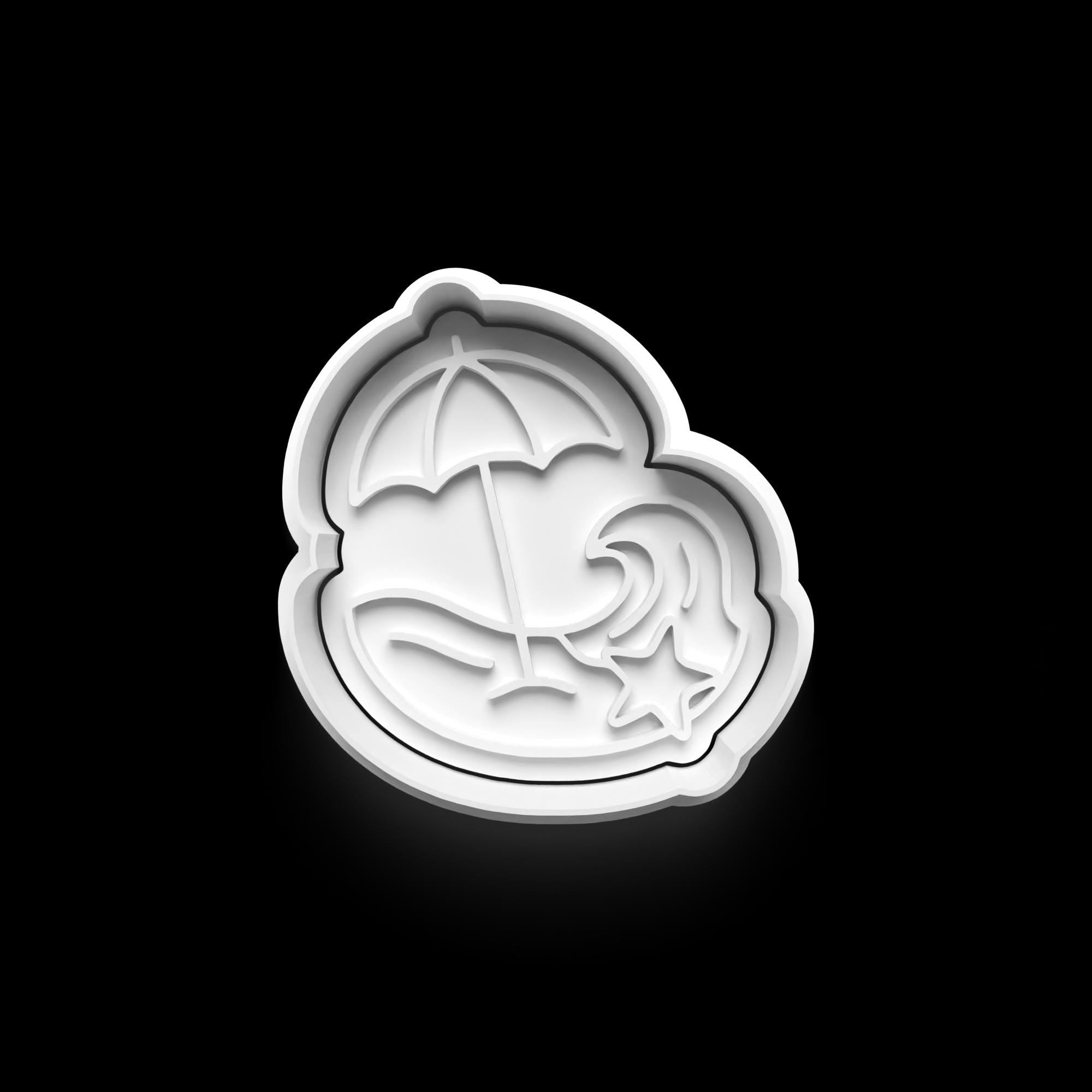 Summer Cookie Cutter Set: Beach, Sun, Ice Cream (3D Printed)