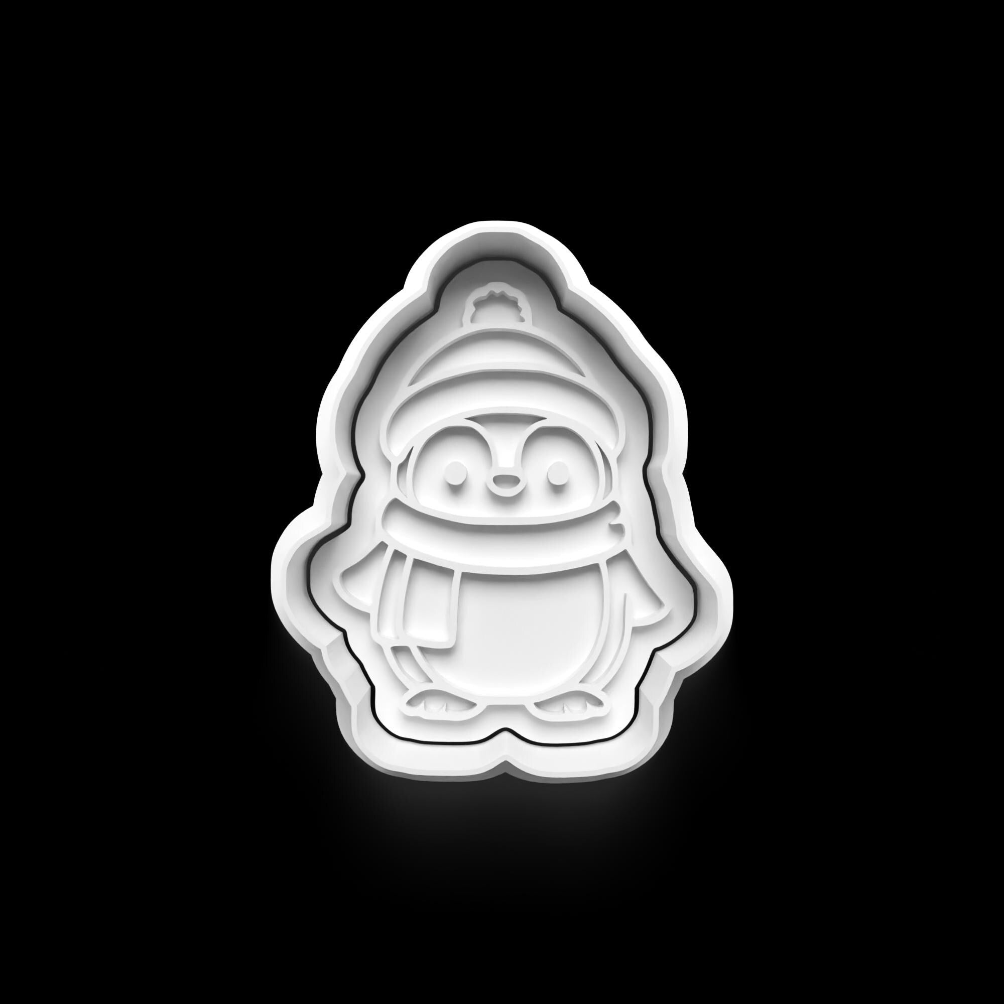 Penguin Cookie Cutter/ Clay Cutter: 3D Printed Fondant & Clay Cutter