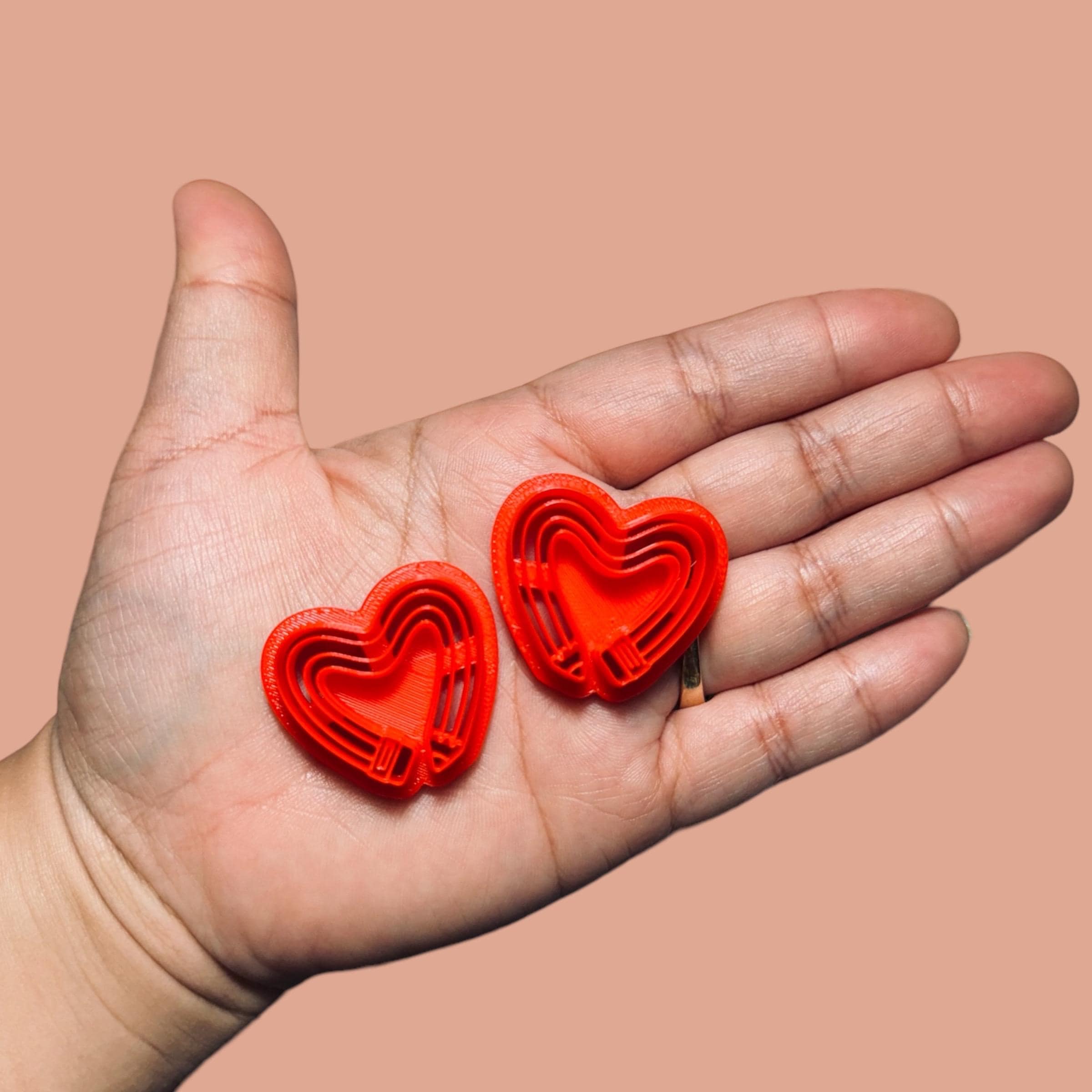 Heart Polymer Clay Cutter Set: Mirrored Design