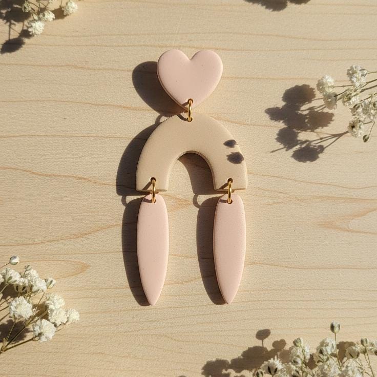 Modern love dangle Valentines Polymer clay Cutter