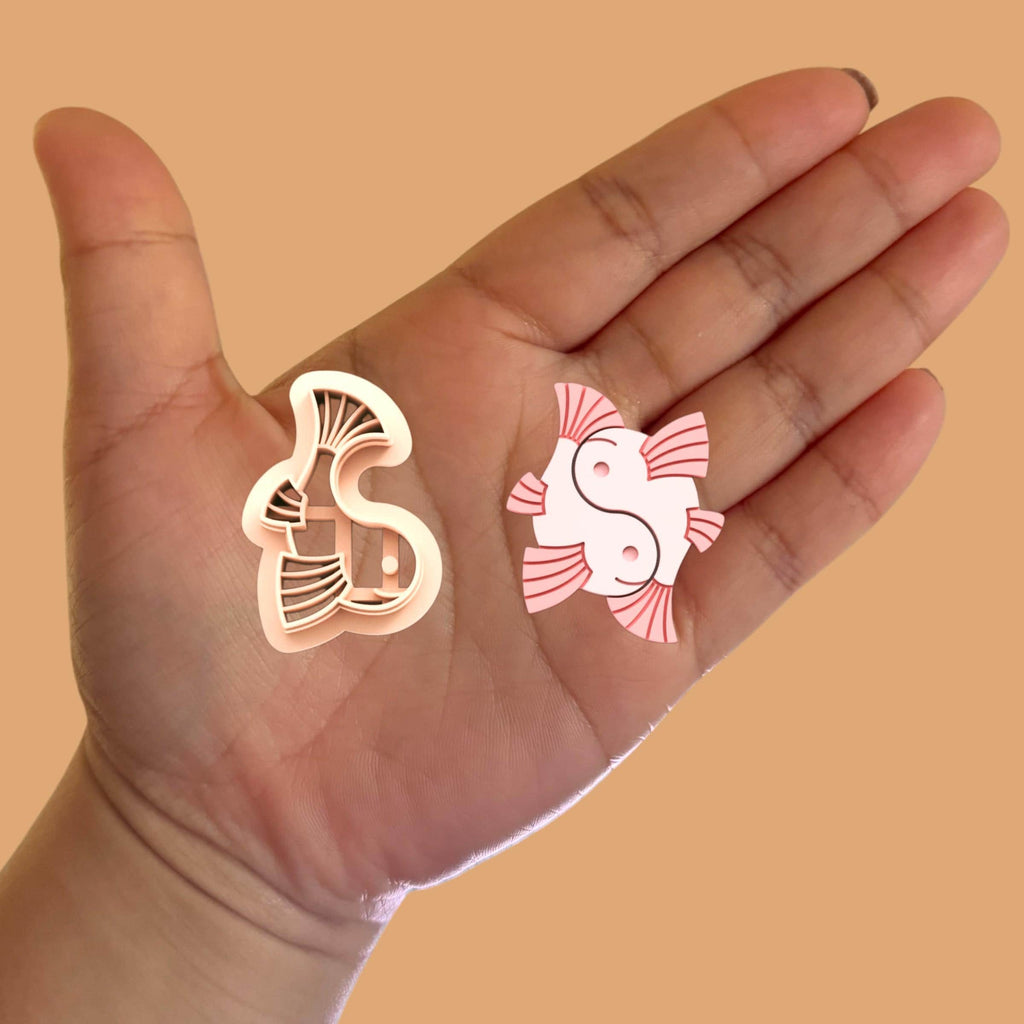 Yin Yang Fish Earring Clay Cutter