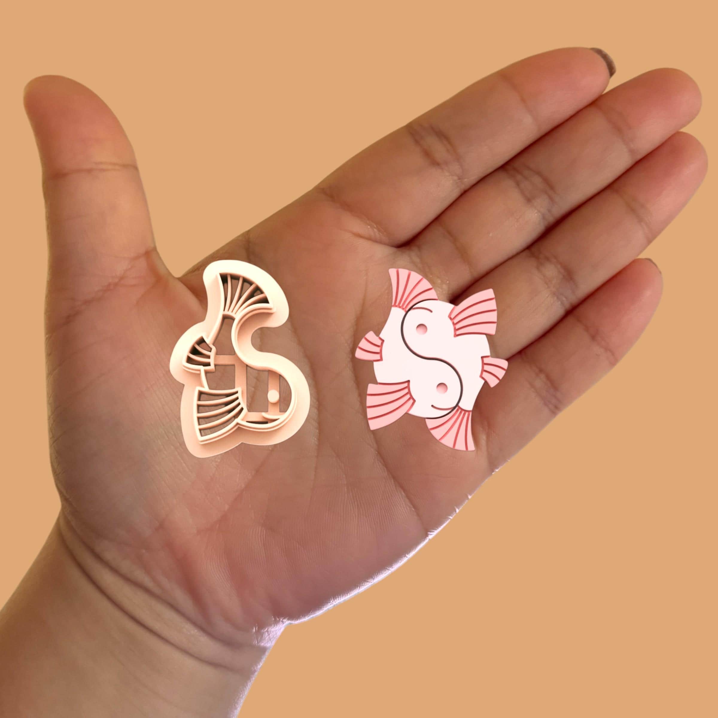 Yin Yang Fish Earring Clay Cutter