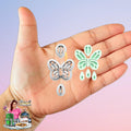 Butterfly Silhouette Combo polymer clay 3d printed