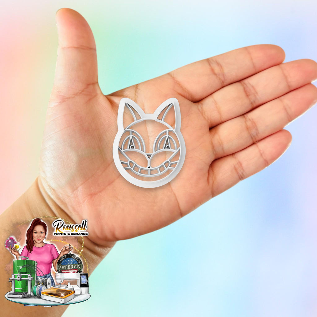 Cat face Halloween Clay Cutter 3d printed