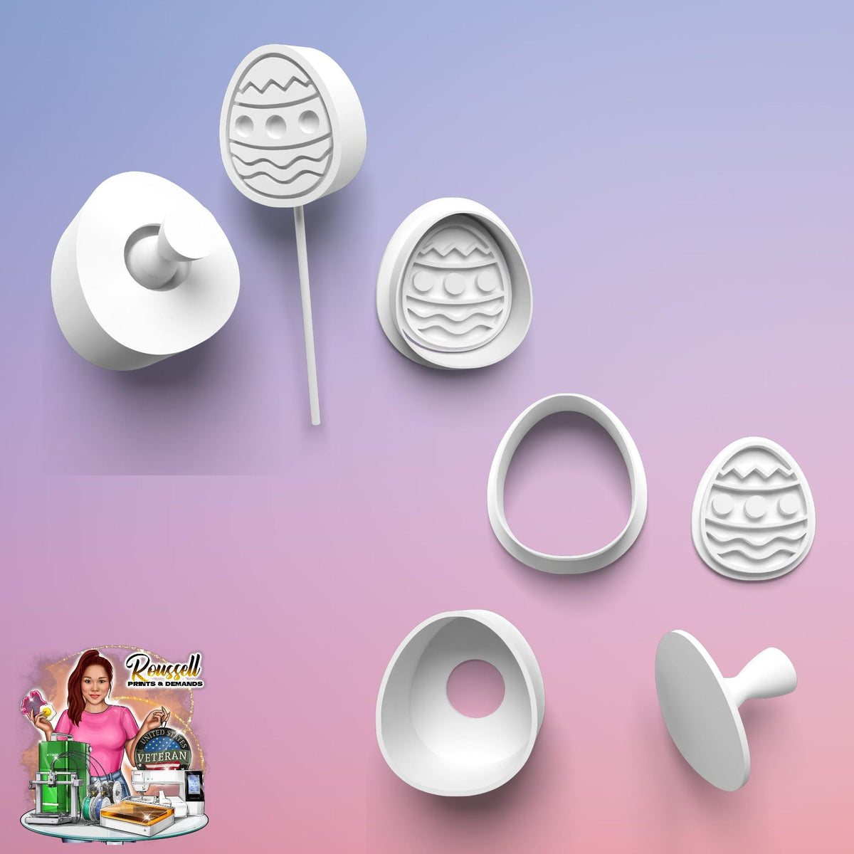 Easter  theme Cake pop mold 3d printed