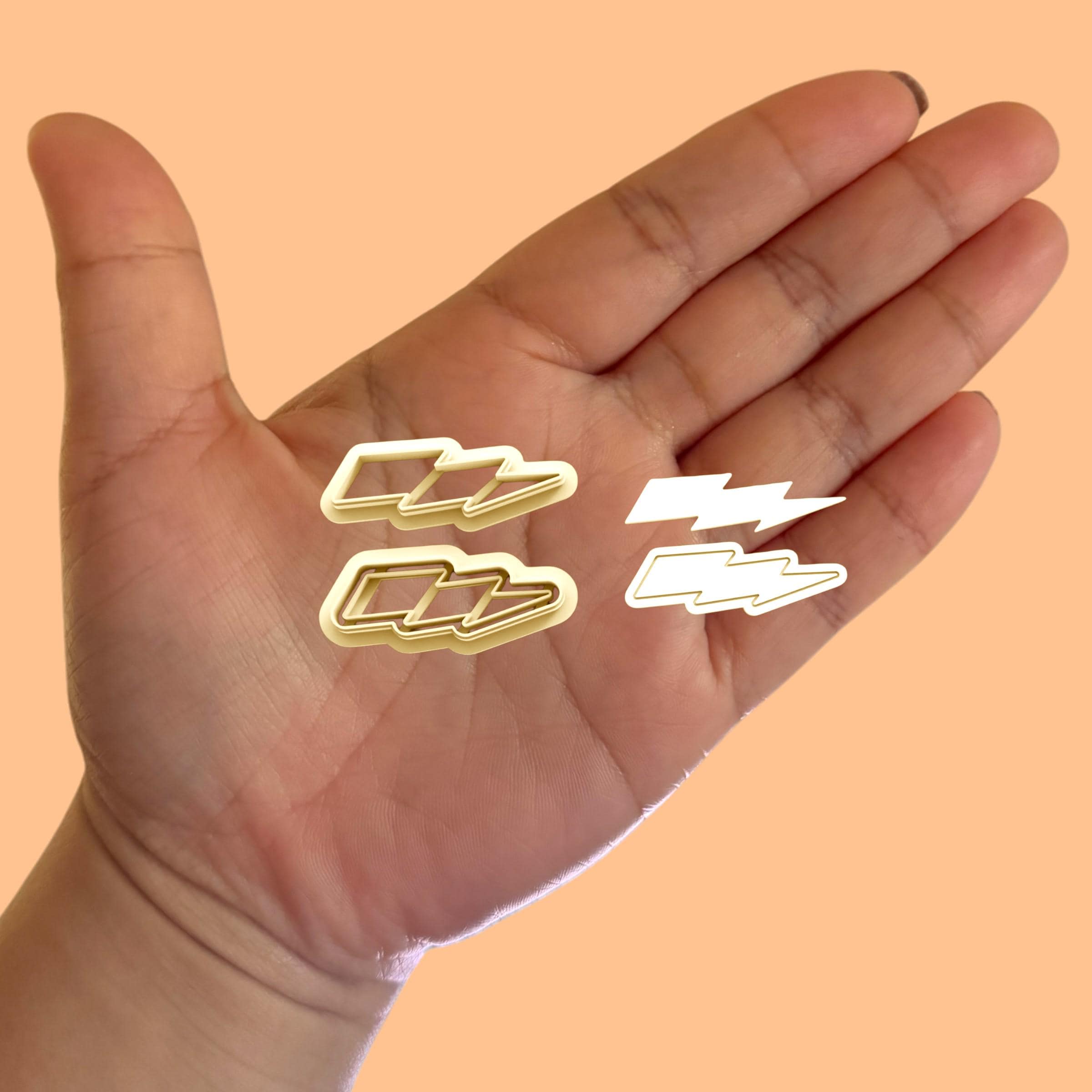 Barrettes Lightning Polymer clay cutter