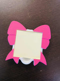 Ribbon bow Sticky Note Holder 3d printed no resin added
