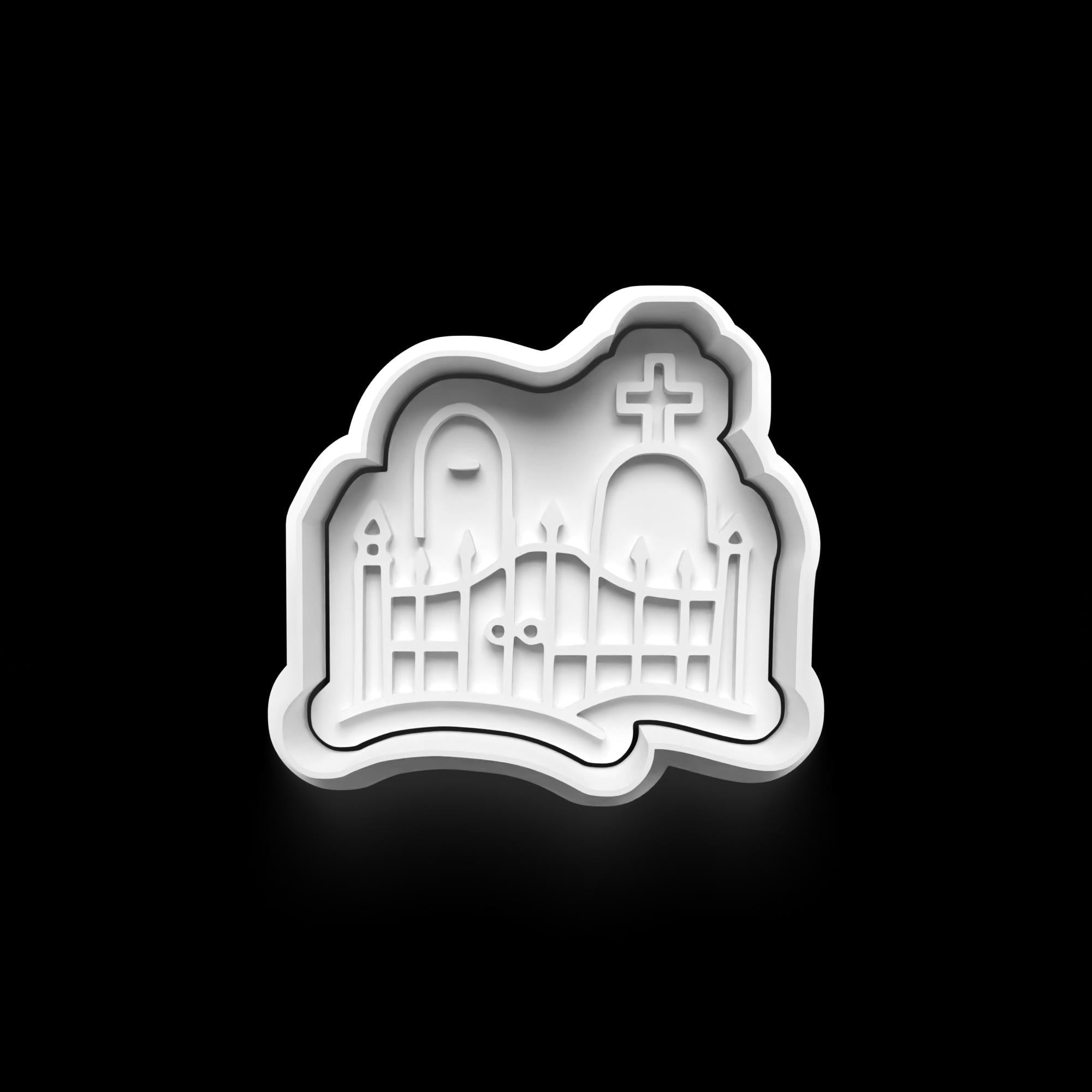 Haunted House Cookie Cutter: 3D Printed Fondant & Clay Cutter