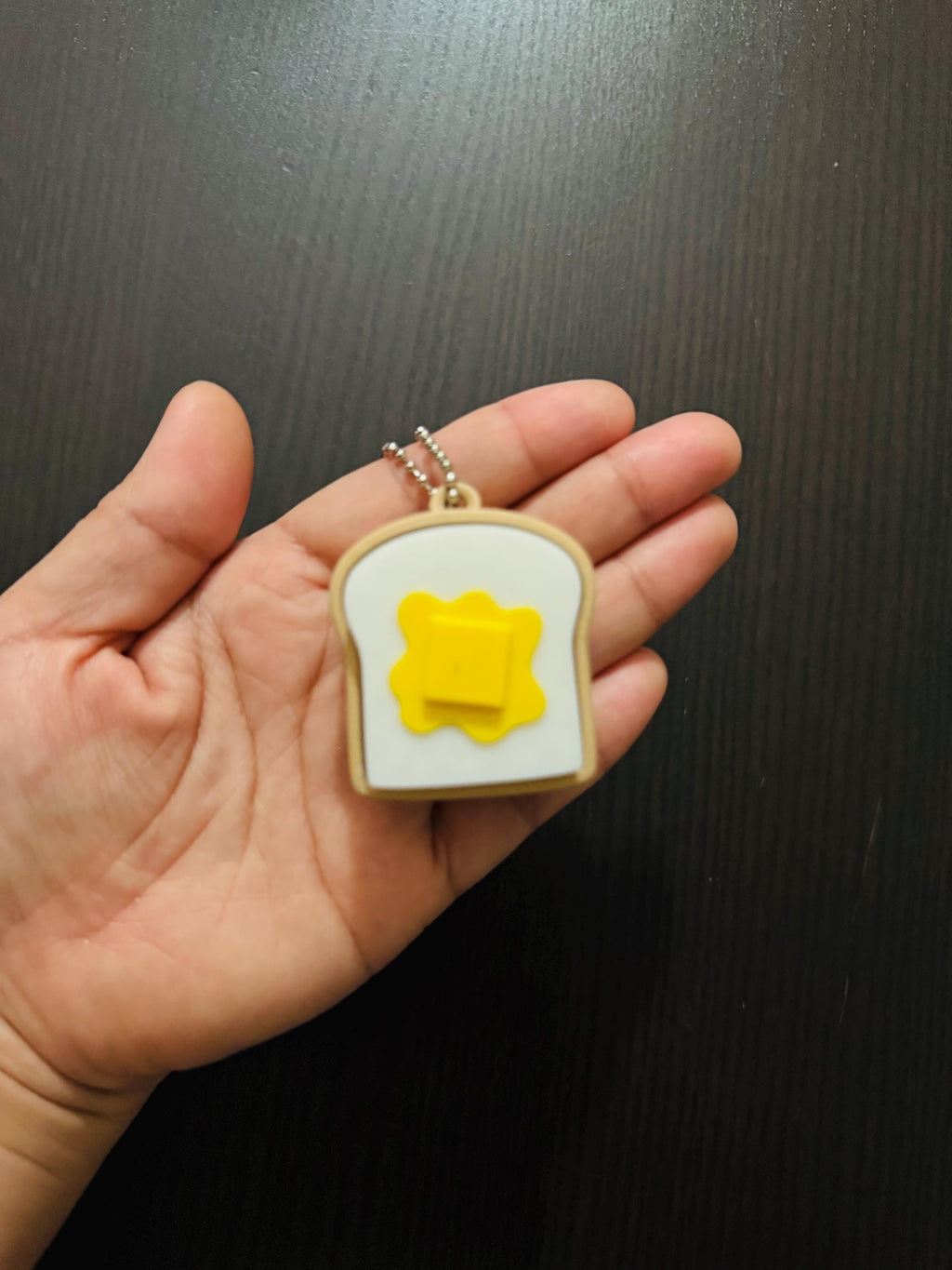 Breakfast Food Clicker Keychain: Bacon, Egg & Toast