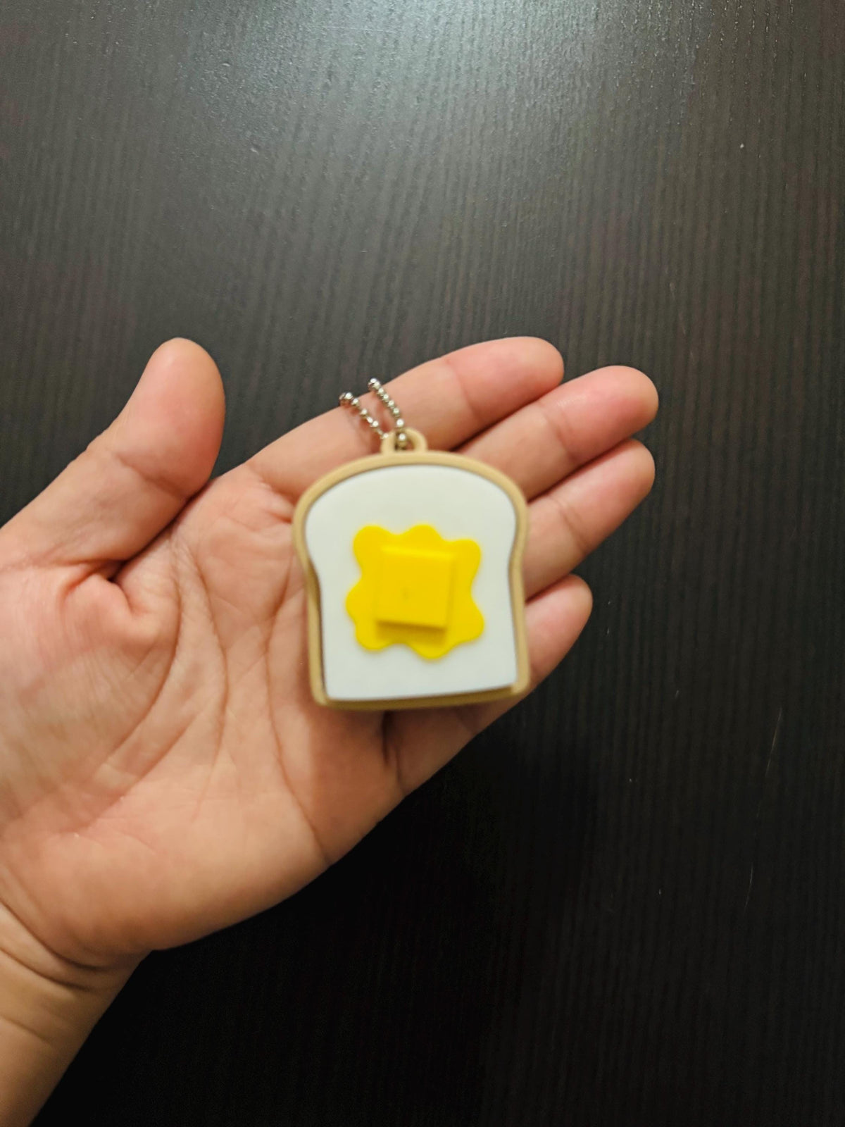 Breakfast Food Clicker Keychain: Bacon, Egg & Toast