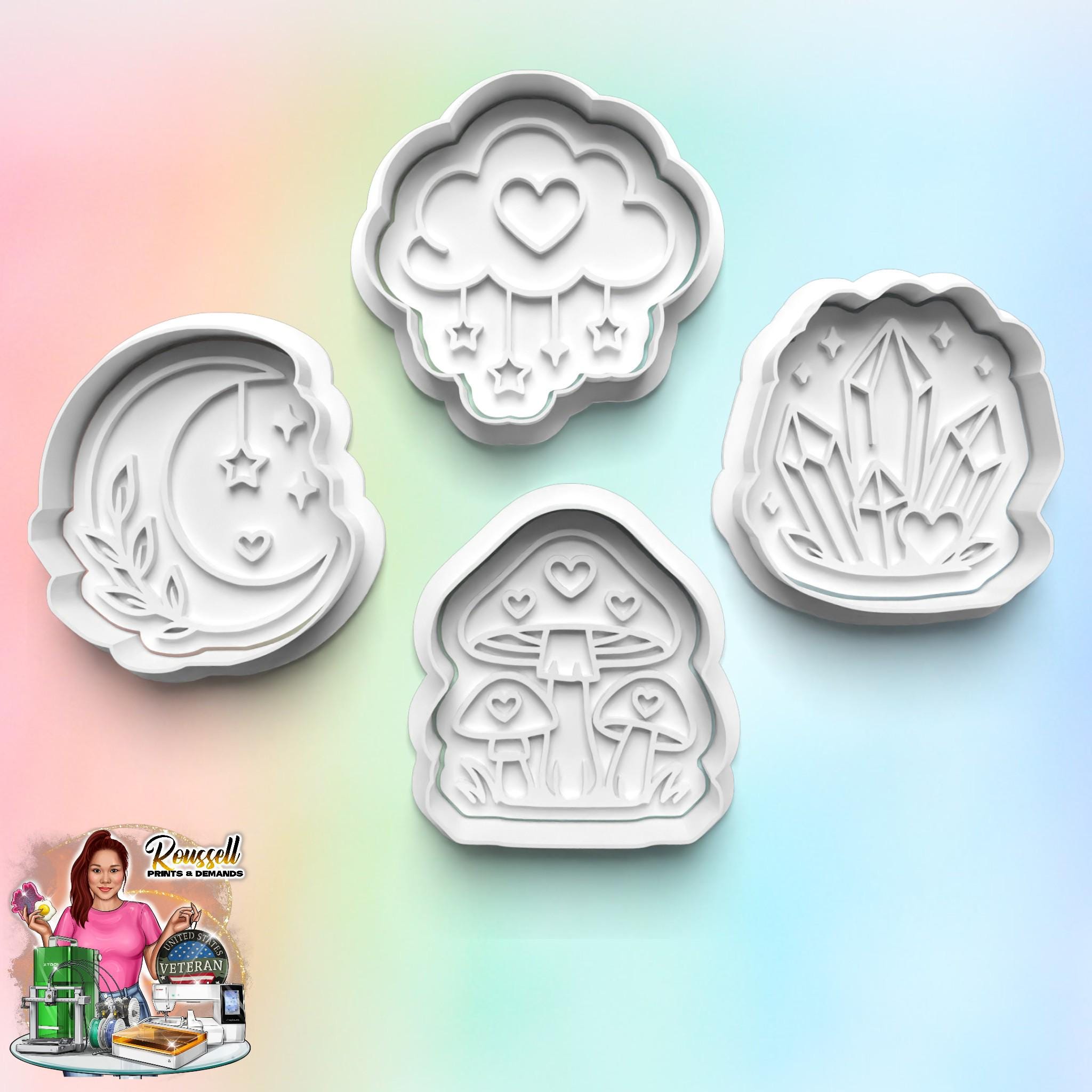 Valentine Theme: 3D Printed Fondant, Clay Cutter, Cookie cutter