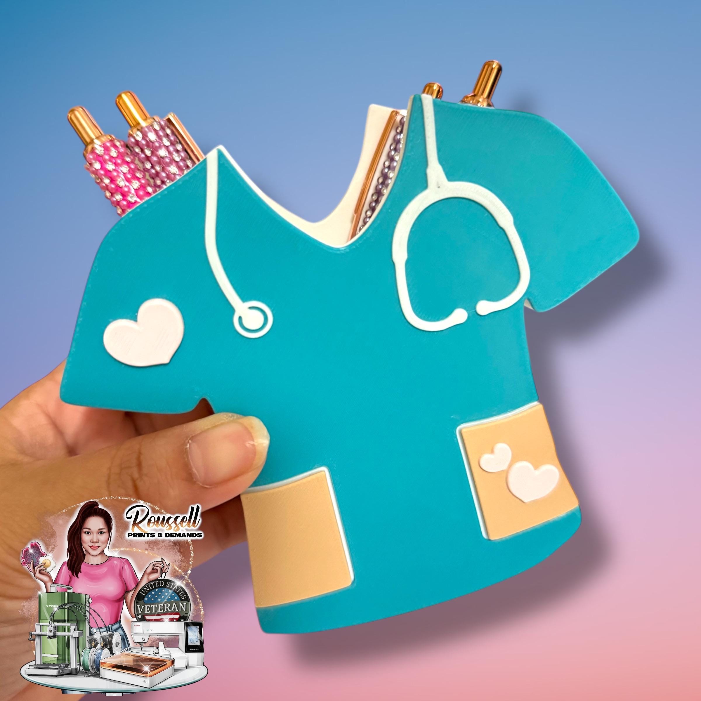 Nurse scrub Pen holder 3d printed