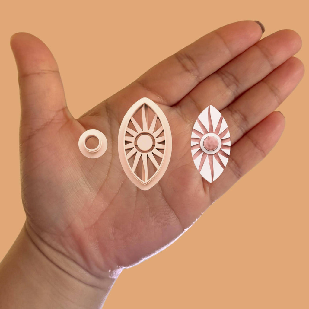 Eye Sun Earring with Precious Stone