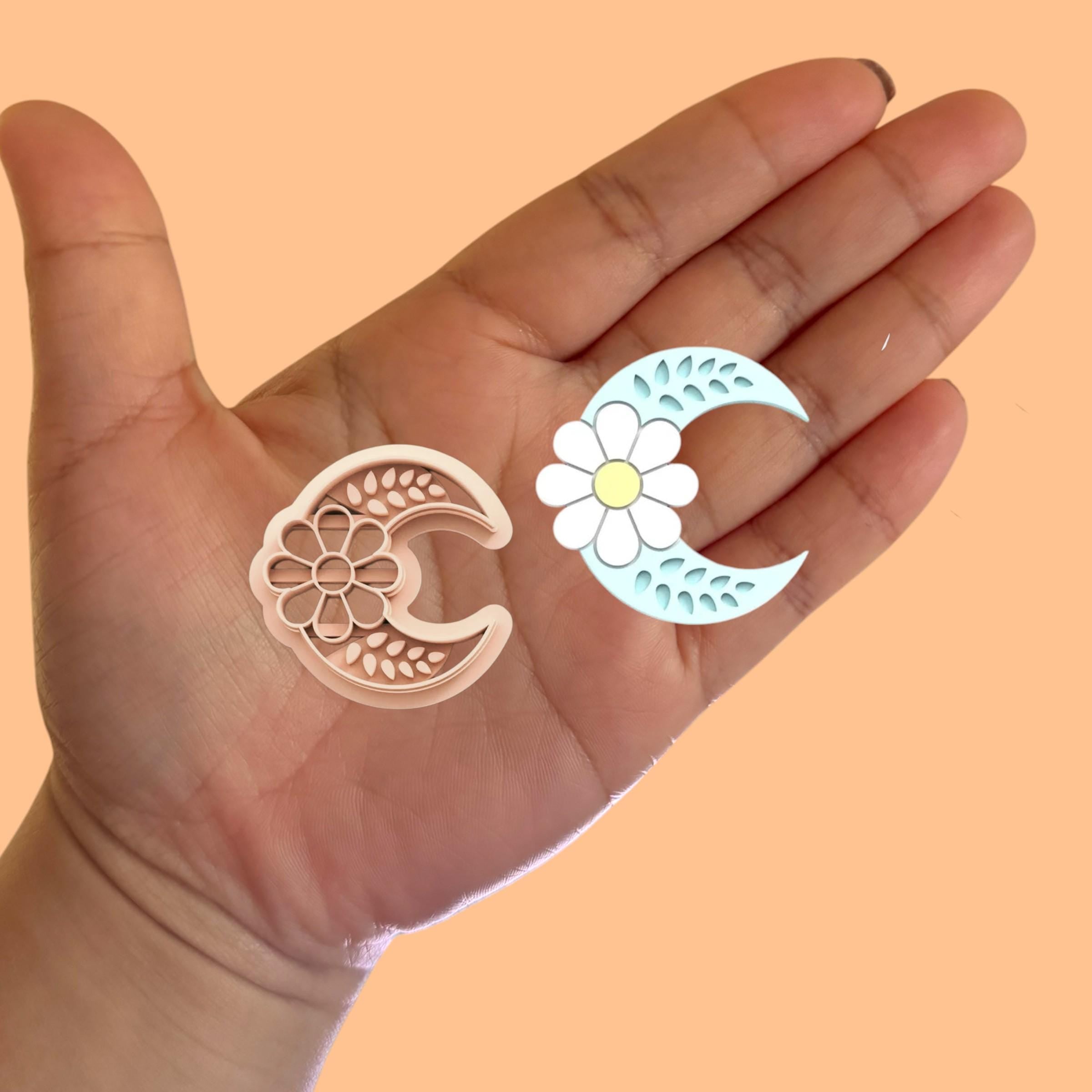 Flower Moon Clay Cutter, Spring Clay Cutters
