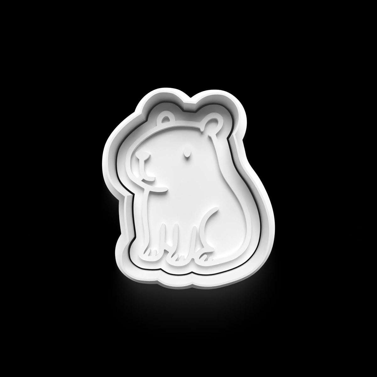 Capybara Cookie Cutter: 3D Printed Fondant Clay Cutter