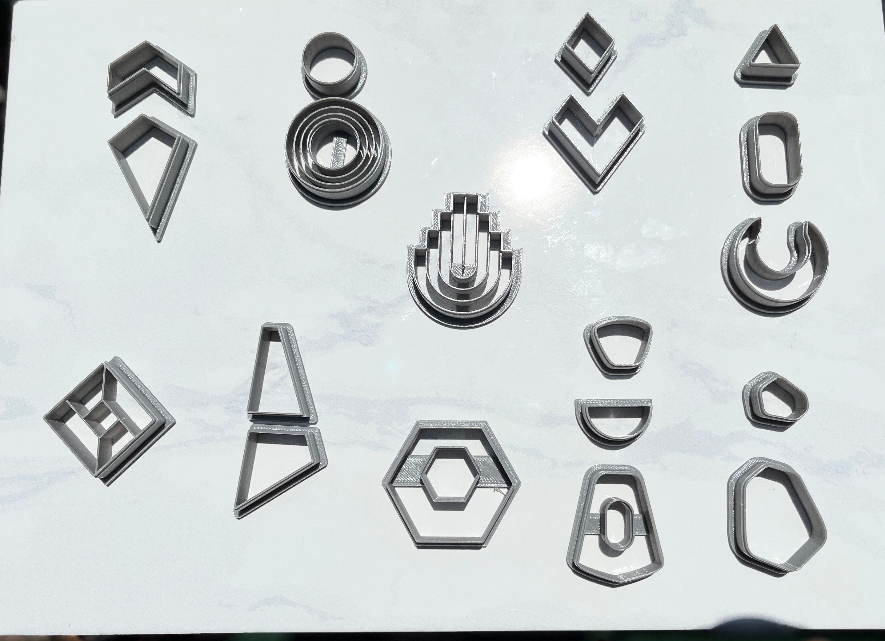 Super Bundle Polymer Clay Cutters Geometry