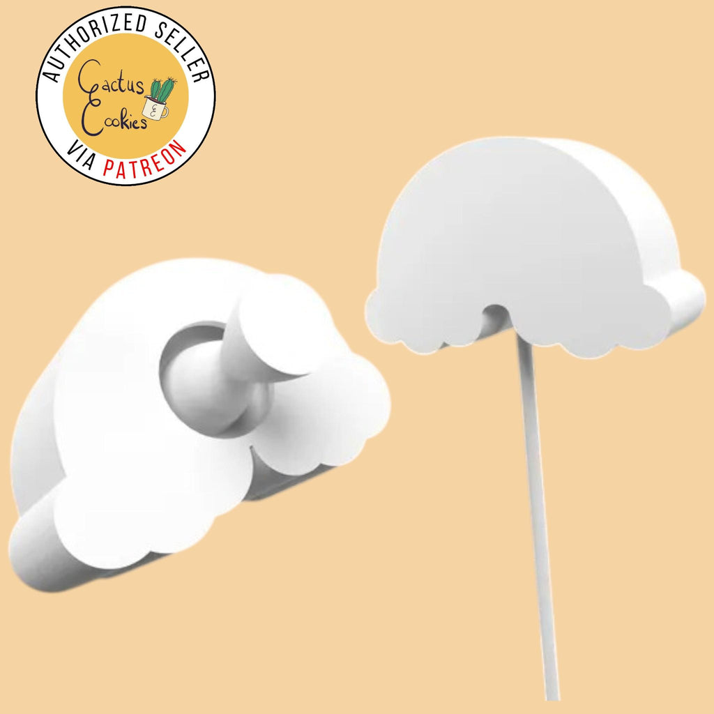 Rainbow cloud Cake pop mold 3d printed