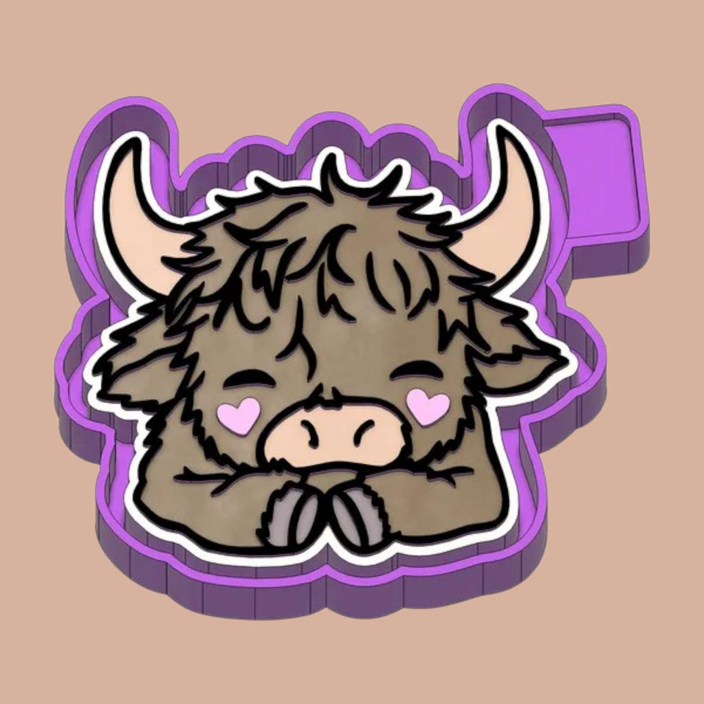 Baby Highland Cow Freshie Mold Housing 3d molder