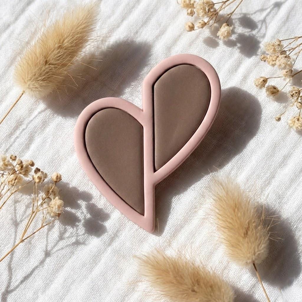 Half love Valentines Polymer clay Cutter