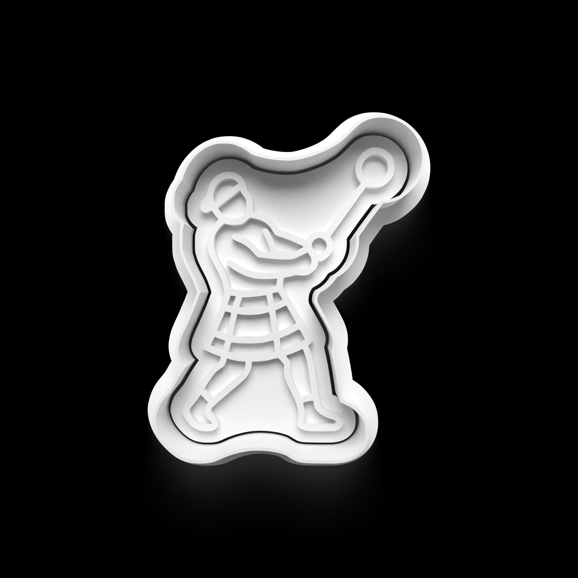 Scottish Game Cookie Cutter: 3D Printed Fondant Clay Cutter