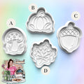 Fall Autumn Theme Cookie Cutter: 3D Printed Fondant & Clay Cutter