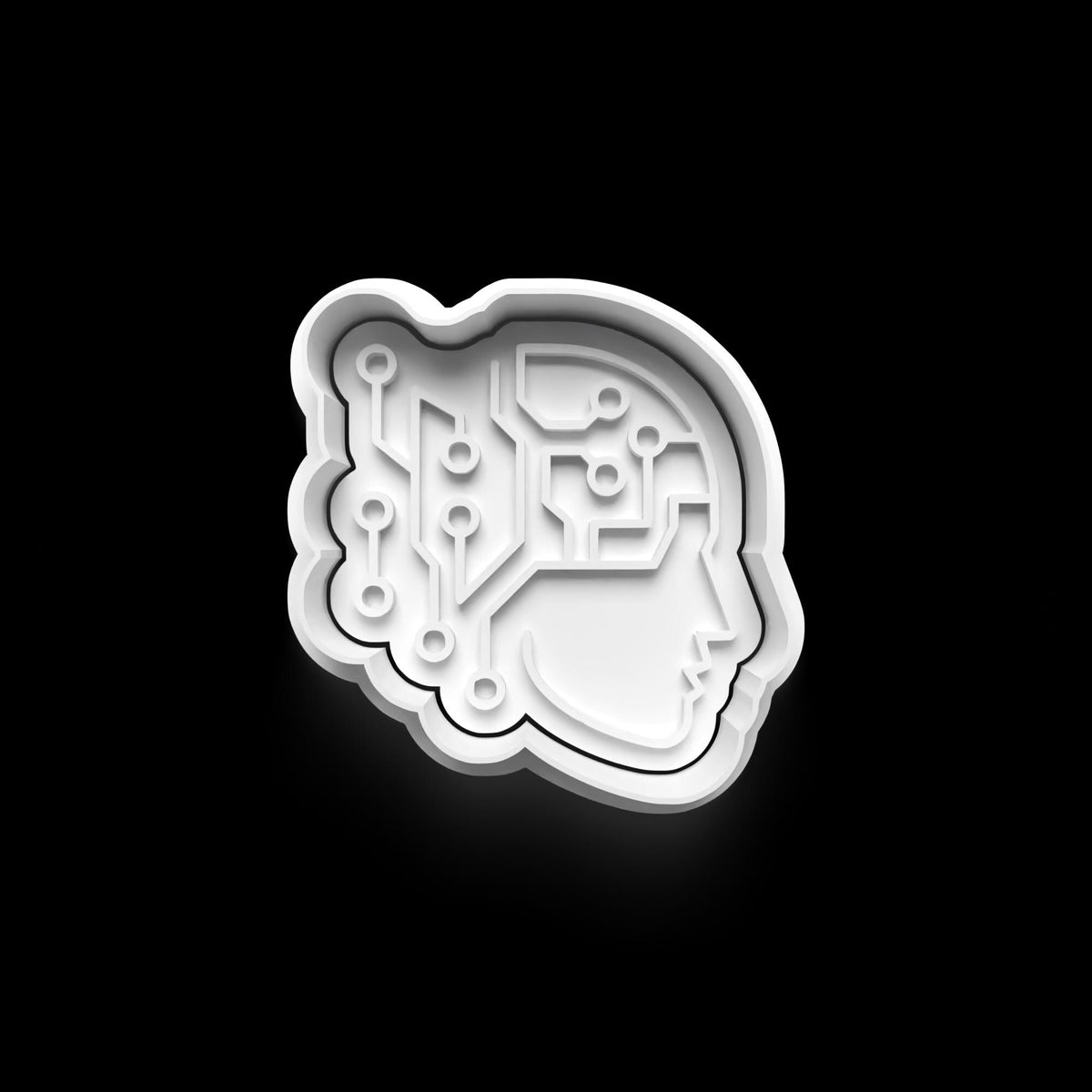 AI Theme Cookie Cutter: 3D Printed Fondant Clay Cutter