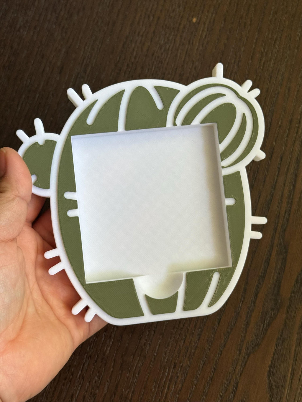Cactus Sticky Note Holder 3d printed no resin added