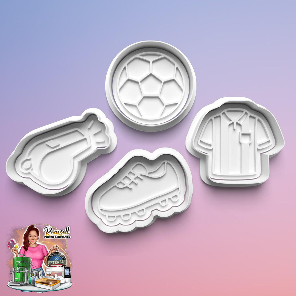 Soccer Theme: 3D Printed Fondant, Clay Cutter Cookie cutter