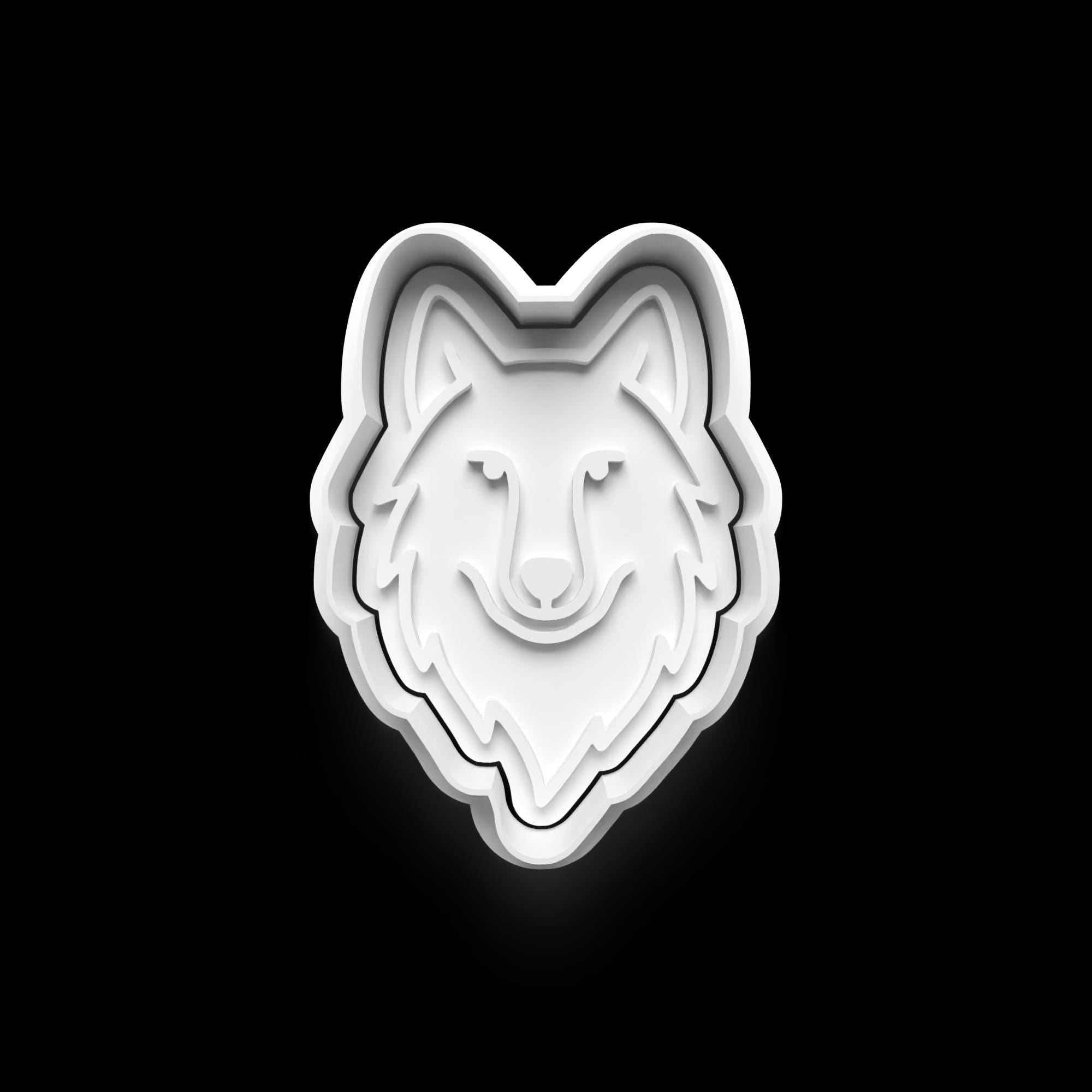 Wolf Cookie Cutter: 3D Printed Fondant Clay Cutter