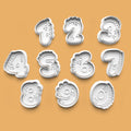Dino Number Cookie Cutter Set: 3D Printed Fondant Cutter