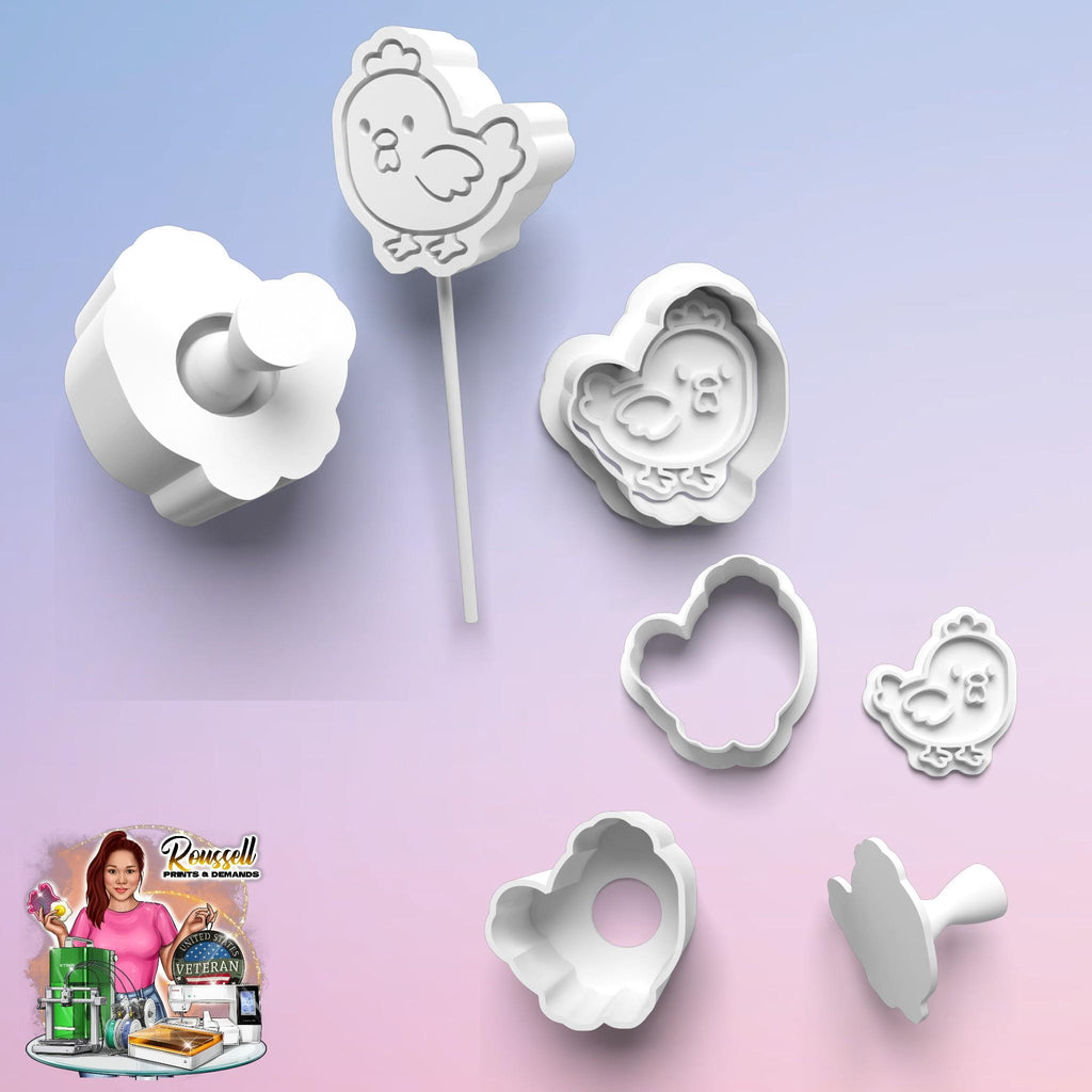 Farm Animal Theme Cake pop mold 3d printed