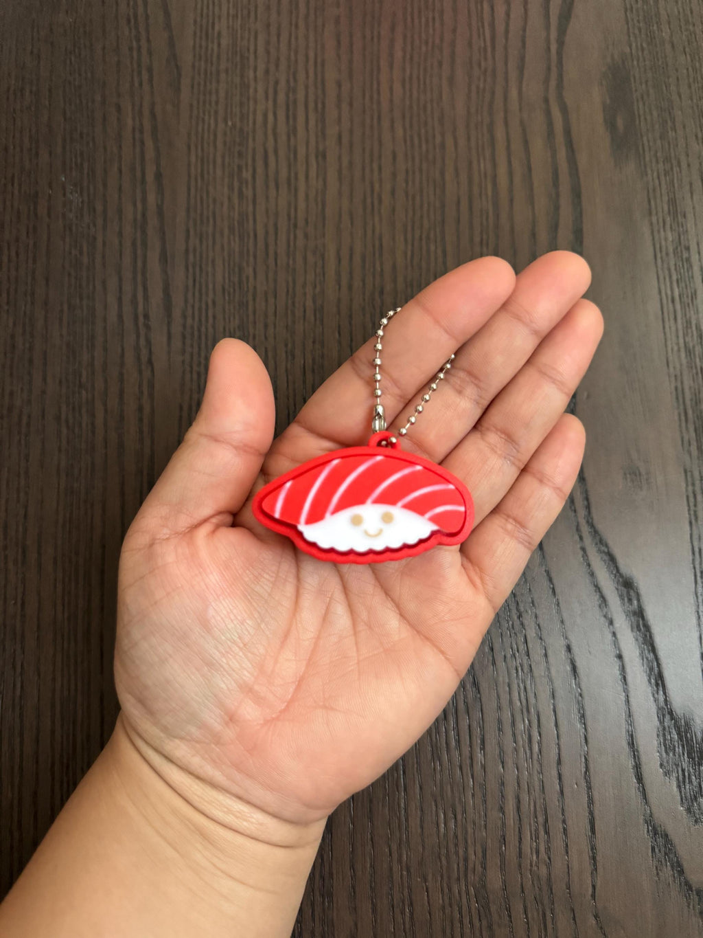 Sushi Theme Clicker Keychain: Onigiri, Tempura