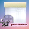 Square Line Texture  Textured Roller 3d printed