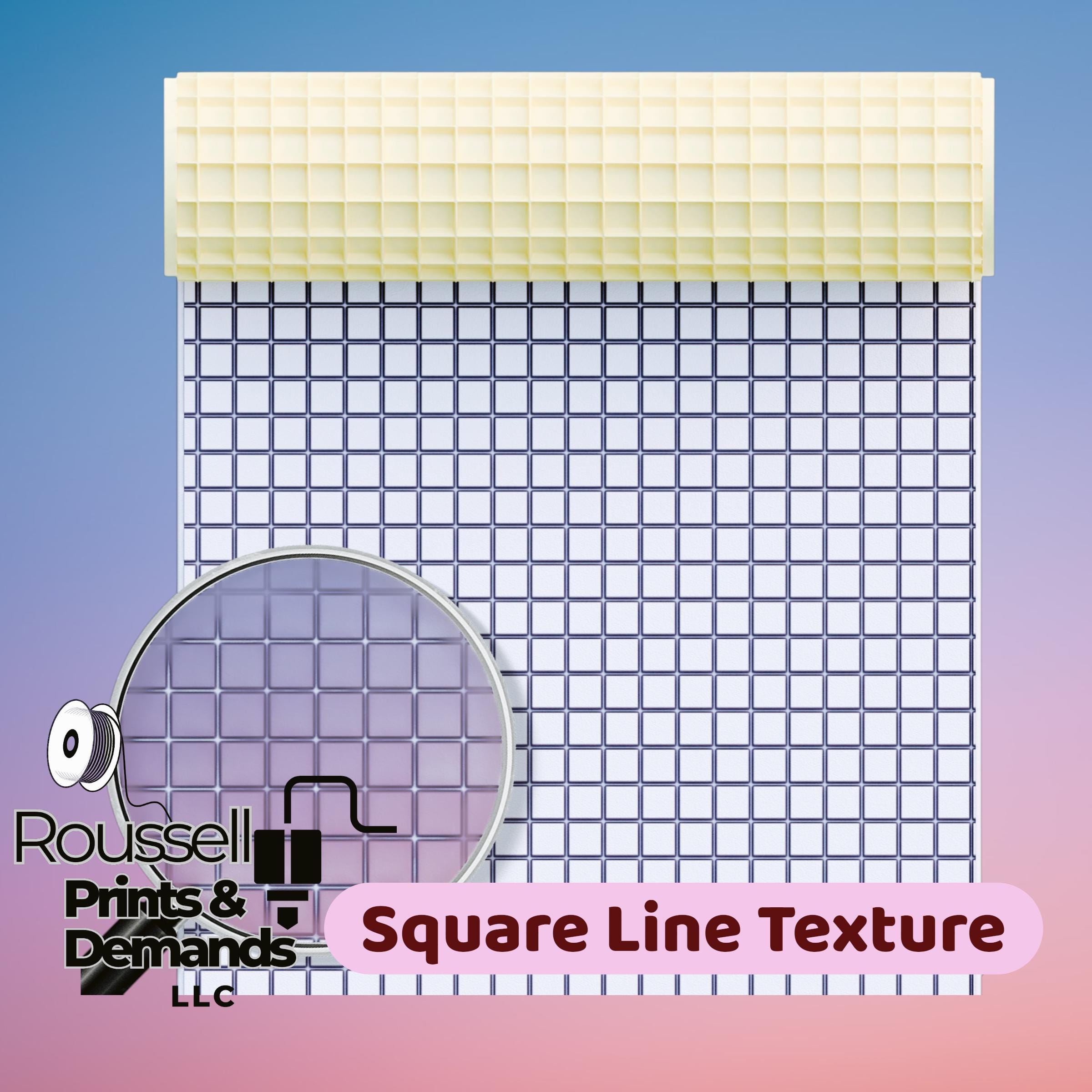 Square Line Texture  Textured Roller 3d printed
