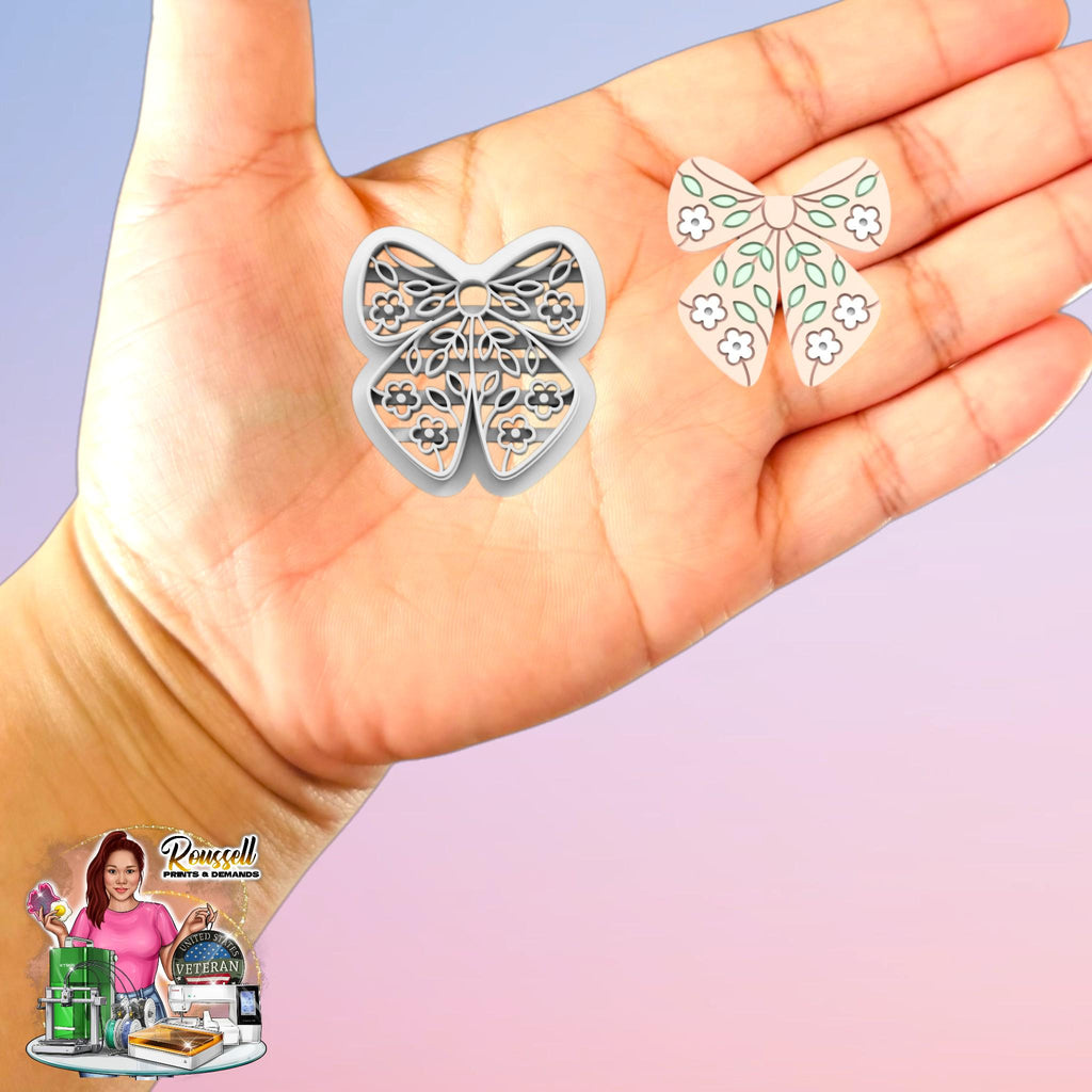 Floral Leaf Bow C Cutter Clay Cutters