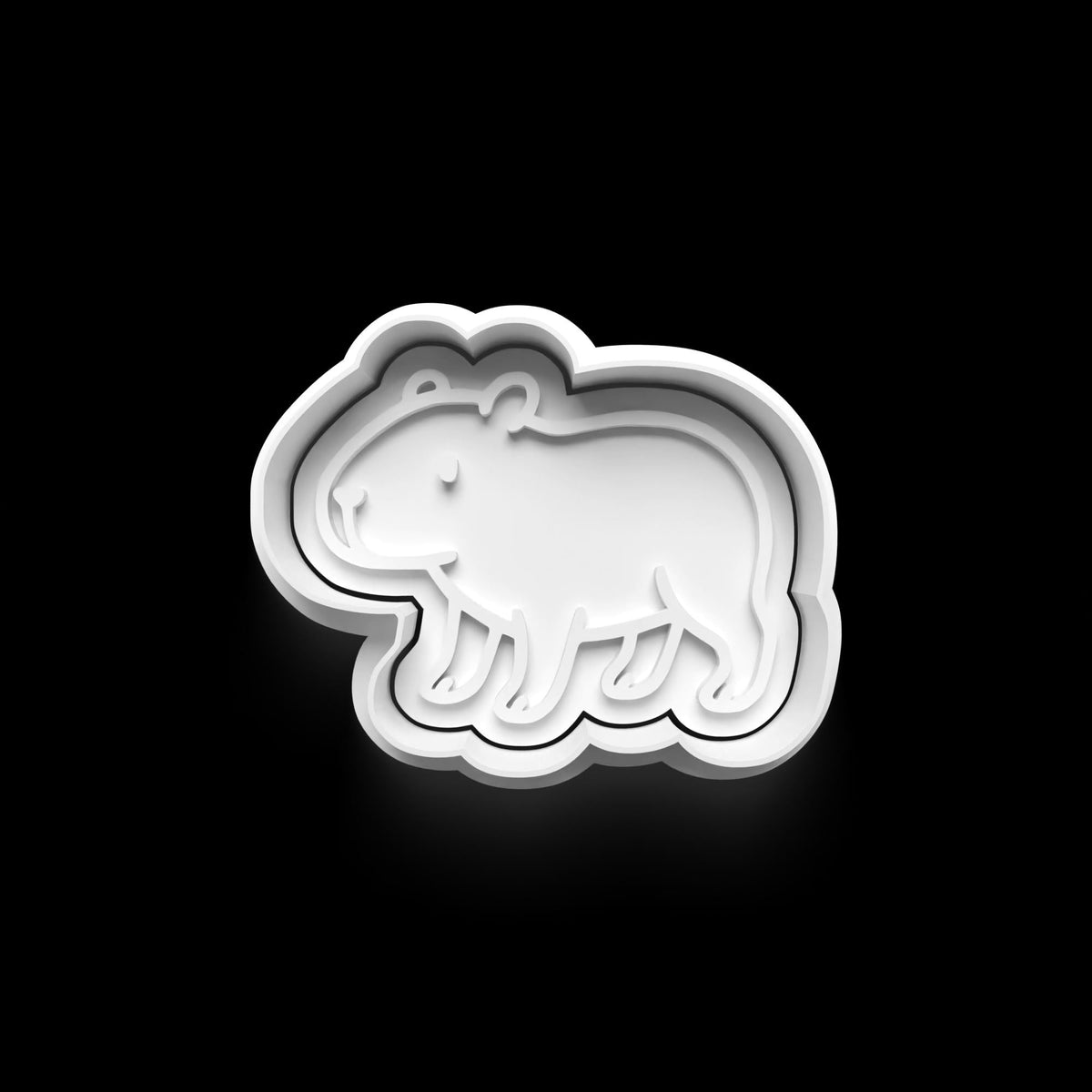 Capybara Cookie Cutter: 3D Printed Fondant Clay Cutter