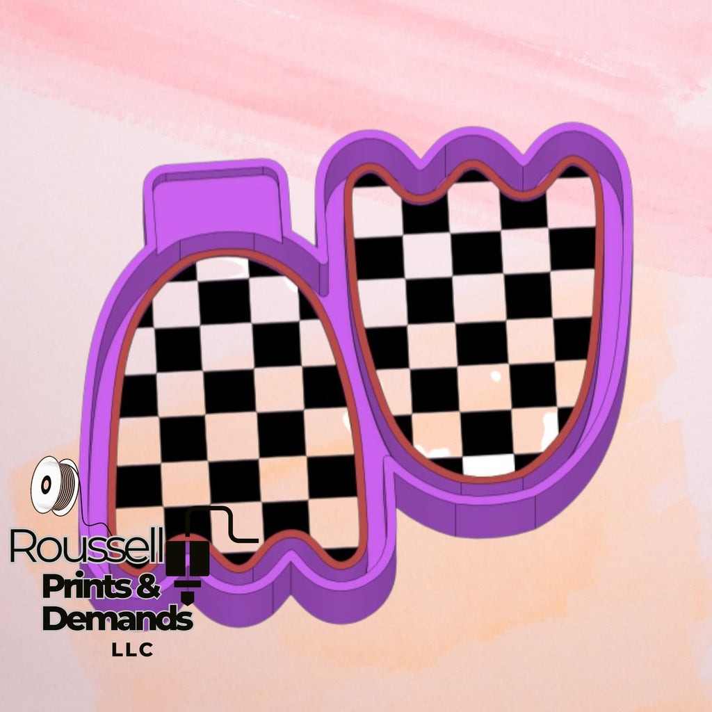 Checkered ghost Vent clip Freshie  Mold/ 3d molder
