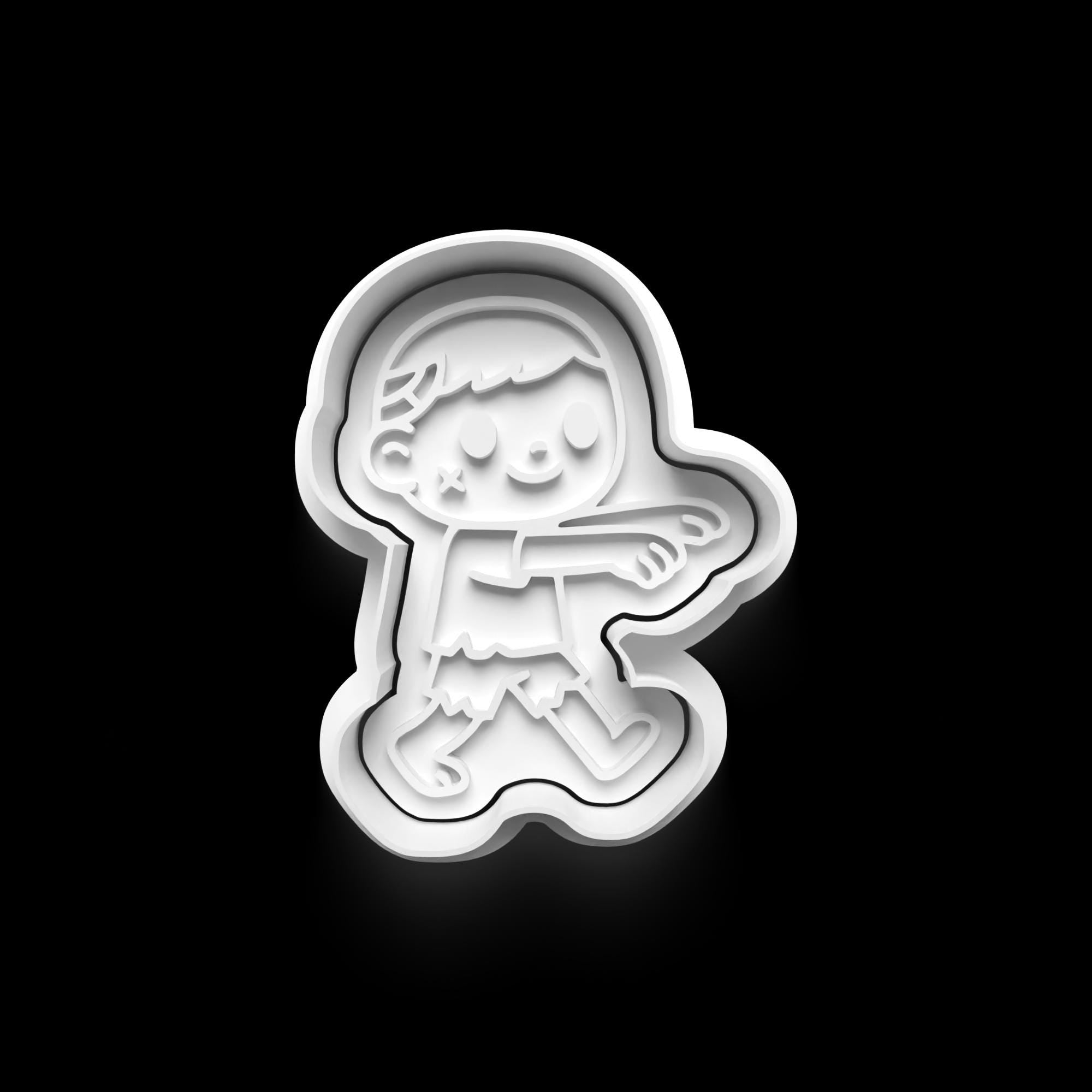 3D Printed Halloween Zombie Cookie Cutter: Fondant & Clay Cutter