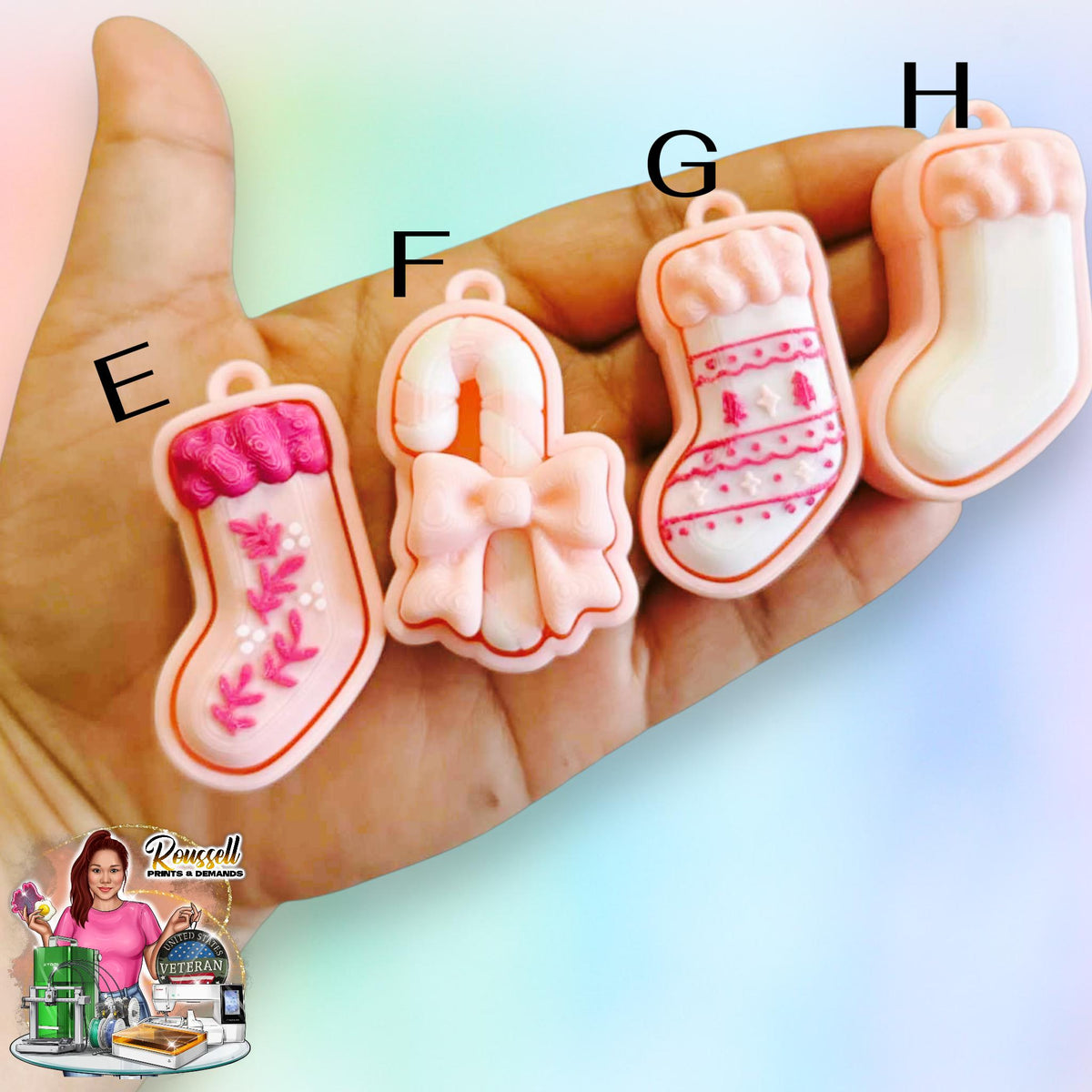 Pink Christmas Fidget Clicker | Clickers keychain