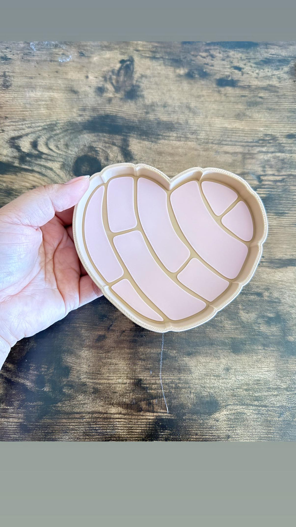 Heart Concha  trinket tray 3d printed PLA