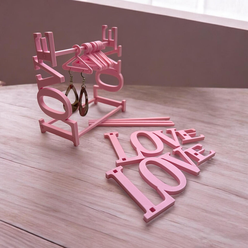 Love earring stand with 12 pcs hangers