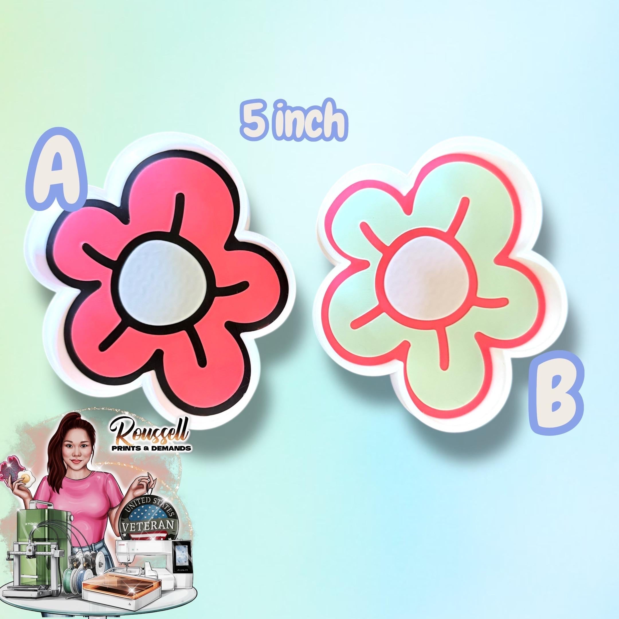 flower  trinket tray 3d printed PLA