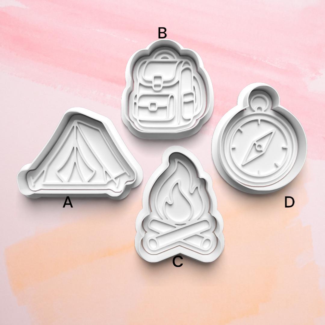 Camping Theme Cookie Cutter: 3D Printed Fondant Cutter