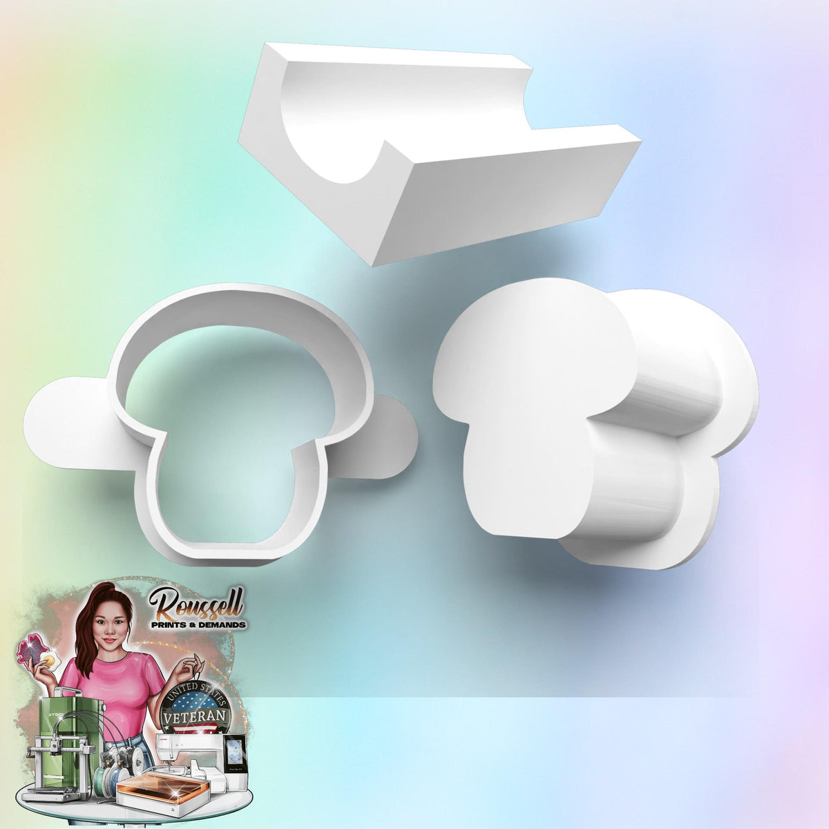 Mushroom Cake pop mold 3d printed